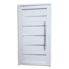 Porta de PVC Pivotante 216x100cm Premium Tecplus100 Brimak Branco