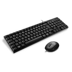 Teclado e Mouse com Fio USB Cabo de 120CM 1200DPI Teclas Chocolate - TC309