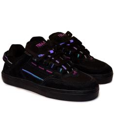 Tênis Tesla Coil Preto Roxo Refletivo