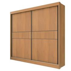Guarda Roupa Casal 2 Portas 6 Gavetas - Cancun Ripado-Cinamomo - Móveis D`Doro