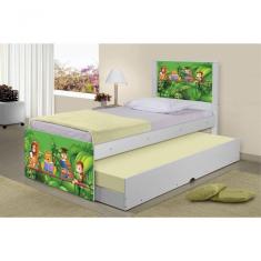 Bicama Juvenil Adesivada Safari Com Colchões