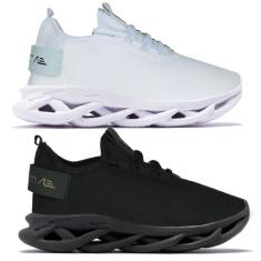 Kit 2 Pares Tênis Academia Caminhada Corrida Leve Adapion Limited - AD