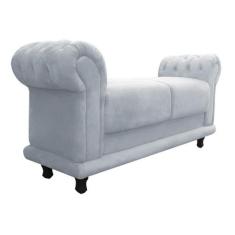 Recamier Barcelona Namoradeira Calçadeira Suede D'Rossi - DRossi, Cinz