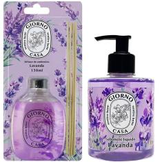 Kit Aromatizador Difusor De Ambiente + Sabonete Líquido Giorno Casa fragrâncias - Ótima opção para presentear