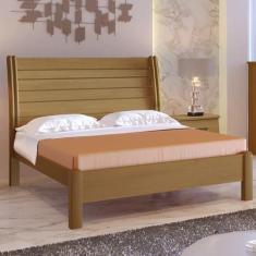 Cama Casal com Detalhe Ripado - Esmeralda Queen-Cinamomo - Móveis D'Do