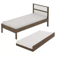 Cama Solteiro Com Auxiliar Cm8004 Cm8008 Qt7 Nogal Branco Tecno Mobili Nogal Branco