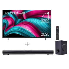 Combo Smart TV LG OLED evo AI C5 48" 2025 + Soundbar LG SQC1 160W RMS, Bluetooth, 2.1 Canais - OLED48C5.SQC1