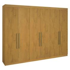 Guarda Roupa Da Vinci 6 Portas 6 Gavetas Casal D Doro Cor Cinamomo - E
