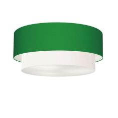 Plafon Duplo Cilíndrico Vivare Md-3064 Cúpula Tecido 70x60cm - Bivolt Verde-folha-branco 127/220v
