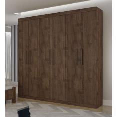 Guarda Roupa Solteiro 6 Portas 3 Gavetas - Ubatuba-Canion - Star Móveis