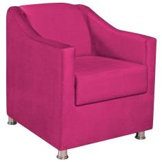 Poltrona Decorativa Catar Suede - Doce Sonho Móveis Pink