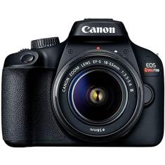 Canon EOS Rebel T100 EF-S 18-55 III Kit, Em Tamanho Real, Preto