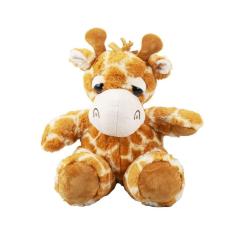 Pelúcia Girafa Laranja Sentada 30cm - Olhos de Plástico