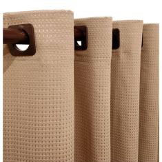 Cortina 2,40x1,30 Sala Quarto Cozinha Tecido Piquet Cor:bege