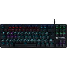 Teclado Gamer Mecânico Black Hawk Compact Rainbow Fortrek