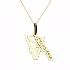 Colar Cordão Gargantilha Veterinária Com Plaquinha