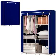 Guarda Roupa Armário Dobrável Portátil Arara de Roupas Roupeiro Multiu