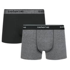 Kit 2 Cuecas Boxer Algodão Lisas - SELENE, Cinza, EG