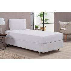 Lençol de elástico com fronha em ponto palito e travesseiro algodão pe