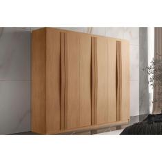 Guarda Roupa Casal 6 Portas E 2 Gavetas Grécia Naturale