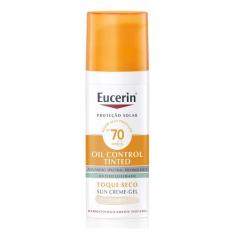 Eucerin Sun Oil Control Tinted Médio FPS70 Creme Facial, Claro