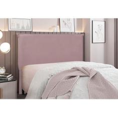 Cabeceira Cama Box Solteiro 90 cm Garden Veludo S04 - D'Rossi, Lilás