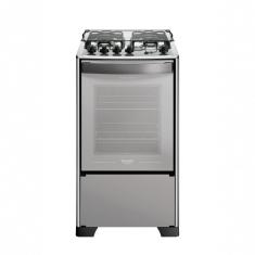 Fogão 4 Bocas Dako Magister Style Mesa Inox Espelhado Preto Bivolt