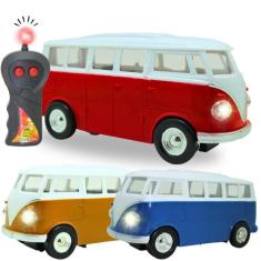 Carrinho Controle Remoto Kombi C Luz Furgão Brinquedo Menino - Kombi R