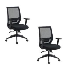 Kit 2 Cadeiras Escritório Diretor Ergonômica NR17 Genebra - Espresso M