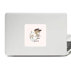 Adesivo de vinil de urso de desenho animado rosa animal paster laptop decoração PC