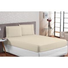 Lençol Casal Padrão 3 Peças 100% Algodão Fronhas Ponto Palito - Vaness