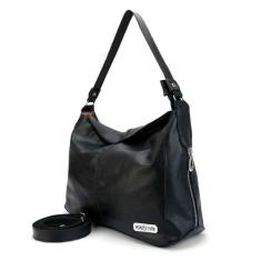 Bolsa Sacola Hobo em Couro Legitimo Bovino Road Seven, Preto, Único, F