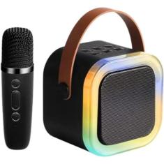 Caixa De Som Com Microfone Infantil Caixinha Bluetooth Sem Fio - CEMTE