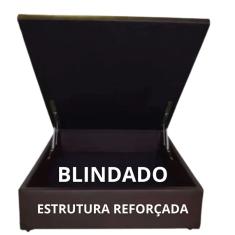 Cama Box Baú Casal Padrão - Estrutura Reforçada corino 