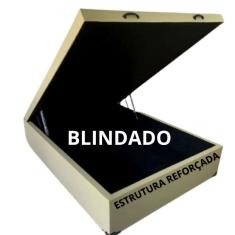 Cama Box Baú Casal Padrão - Estrutura Reforçada corino 