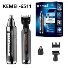 Aparador Pelo Nariz Máquina Kemei Portátil Recarregável Compacto Alta 