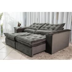 Sofá Retrátil e Reclinável Ipanema 1,50m em Tecido Veludão C/Pillow no