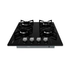 Cooktop A Gás Britânia 4 Bocas BCT4P Vidro Temperado Bivolt