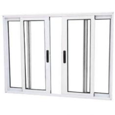 Janela Vitro 4 Folhas Alumínio Branco 1.00  X 1.50 Linha 25 - DC