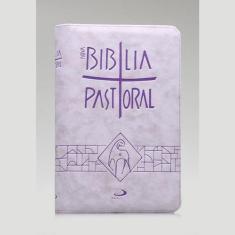 Bíblia Sagrada Pastoral Média Zíper Lilás - PAULUS