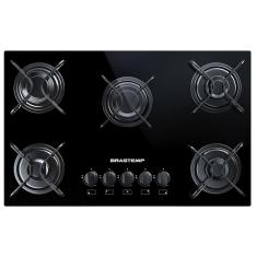 Cooktop Brastemp 5 Bocas com Grades Piatina e Acendimento Automático Preto BDD75AE – Bivolt
