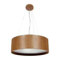 Lustre Pendente Madeira Redondo 40X16Cm