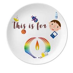 Light Differentiation Identity Rainbow Igualdade Prato de Porcelana Jantar Redondo Prato Masculino