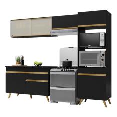 Armário De Cozinha Compacta 252cm Multimóveis V3692/dourado