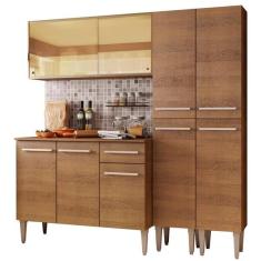 Cozinha Completa Madesa Emilly Voice Com Arm rio Vidro Reflex