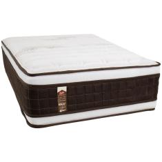 Colchão Solteirão Castor Sellect P Double com Molejo Tecnopedic, Euro Pillow e Revestimento em Malha 34x100x200cm - Marrom/Bege 