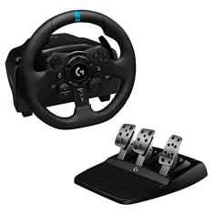 Volante Logitech G923 para PS5, PS4 e PC com Force Feedback TRUEFORCE, Pedais Responsivos, Launch Control e Acabamento em Couro