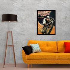 Quadro Decorativo Cartaz Vintage Harley Davidson 45x34cm - Quadros On-