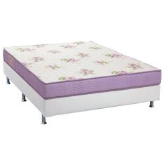 Cama Box Casal: Colchão Espuma Ortobom Physical Super Resistente + Base Crc Courano White(138X188)