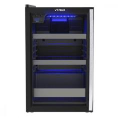 Cervejeira Porta Invertida Venax 82 Litros Blue Light Preto Fosco EXPV